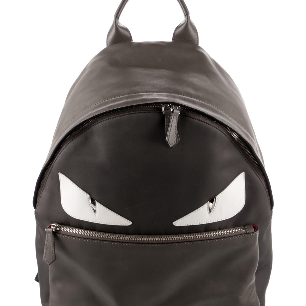 Fendi Brown and White Backpack